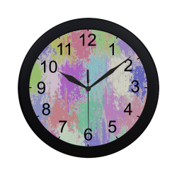 Pastel Paint Splatter Circular Plastic Wall clock