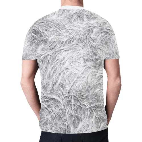Fur Texture plain New All Over Print T-shirt for Men (Model T45)