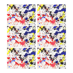 Blue & Red Paint Splatter Placemat 14’’ x 19’’ (Six Pieces)