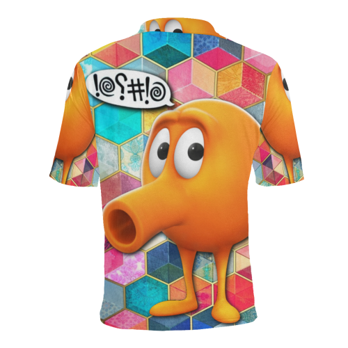 Honey Cubes Men's All Over Print Polo Shirt (Model T55)