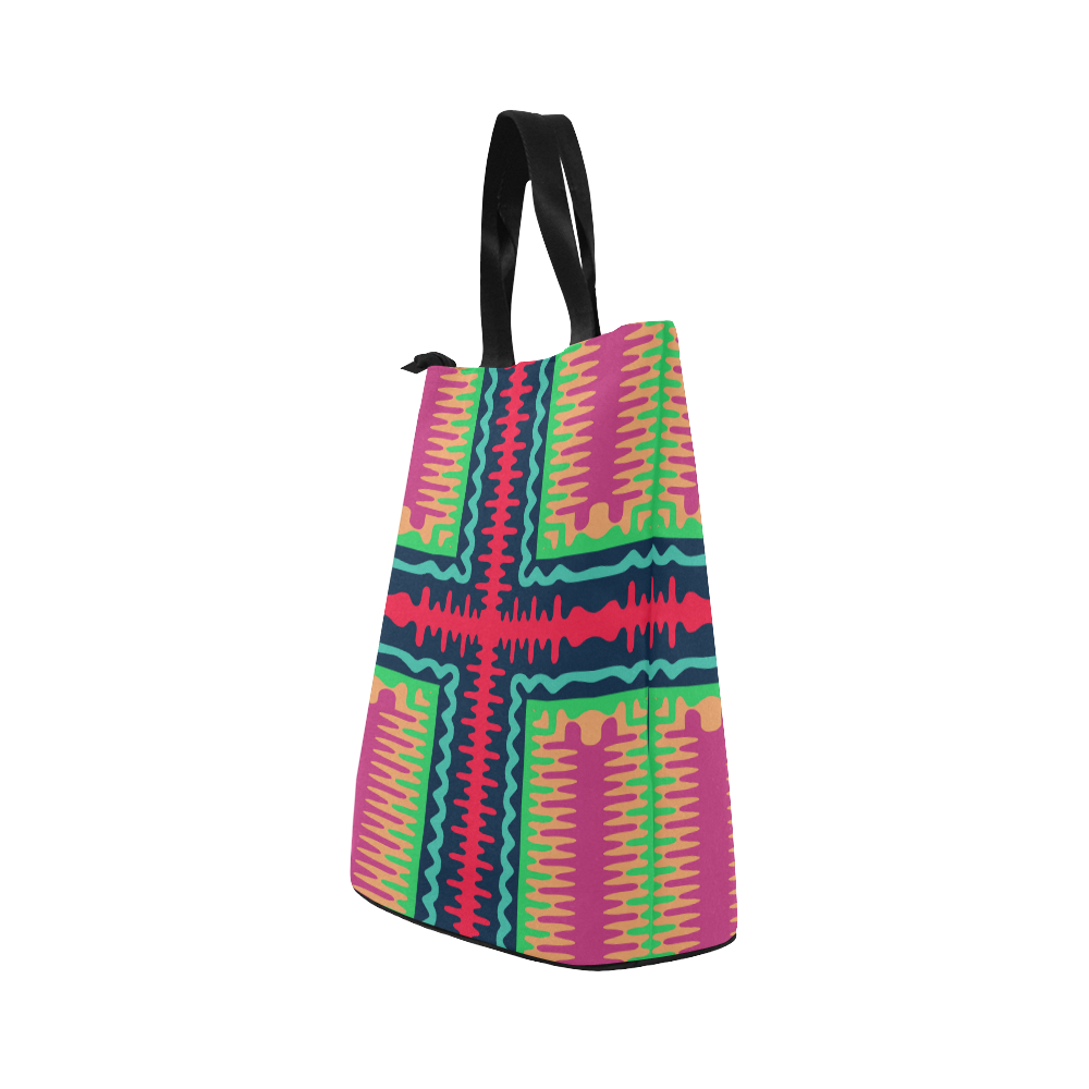 Waves in retro colors Nylon Lunch Tote Bag (Model 1670)
