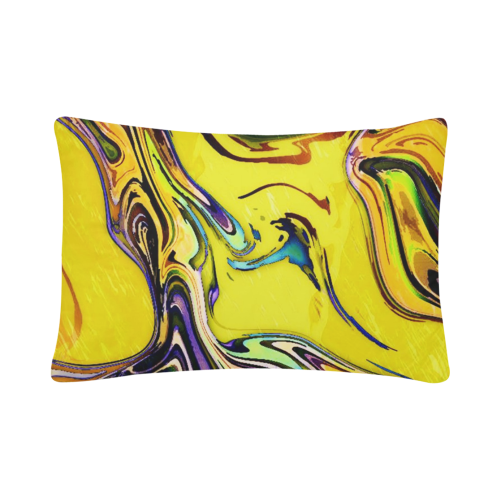 Yellow marble Custom Pillow Case 20"x 30" (One Side) (Set of 2)