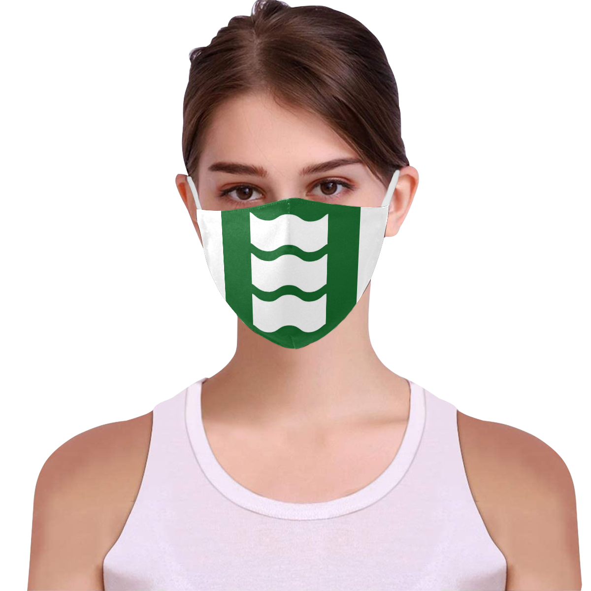 Flag of Hiroshima 3D Mouth Mask with Drawstring (30 Filters Included) (Model M04) (Non-medical Products)