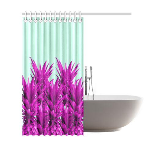Funky Pineapples Shower Curtain 69"x72"