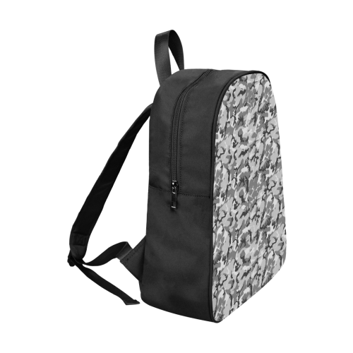 Woodland Urban City Black/Gray Camouflage Fabric School Backpack (Model 1682) (Large)