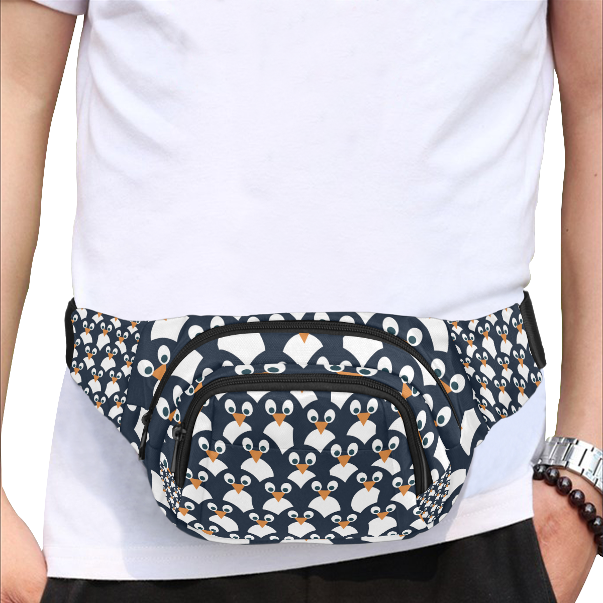 Penguin Pattern Fanny Pack/Small (Model 1677)