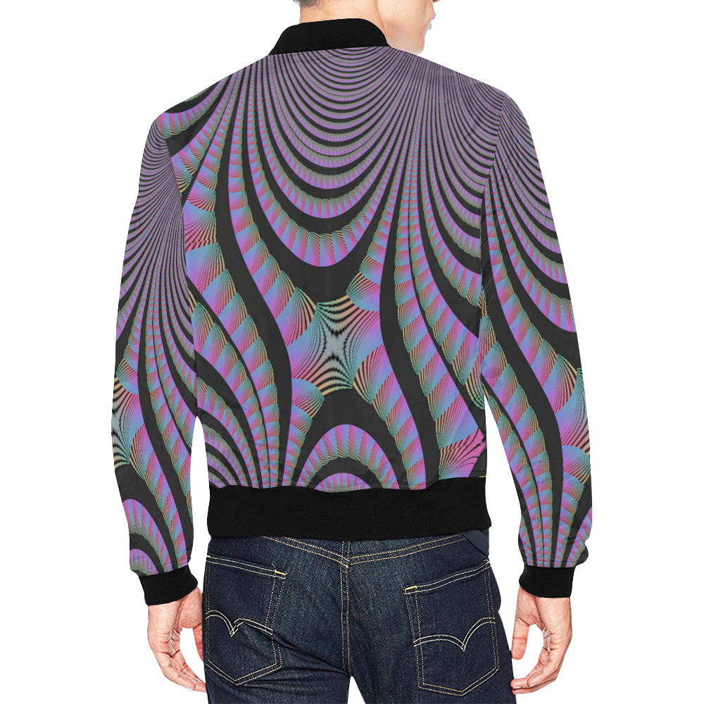 fractal transfome All Over Print Bomber Jacket for Men/Large Size (Model H19)