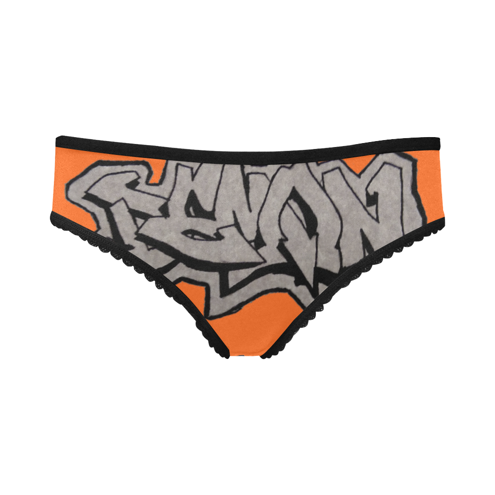 Graffiti Demon Panties (Orange) Women's All Over Print Girl Briefs (Model L14)