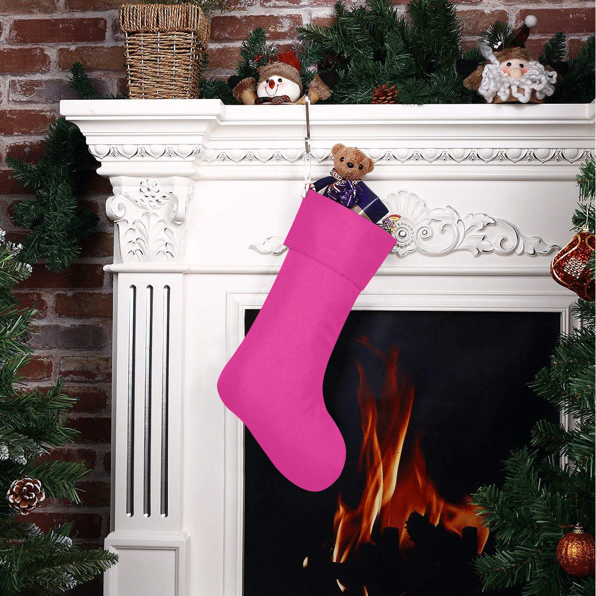 color Barbie pink Christmas Stocking