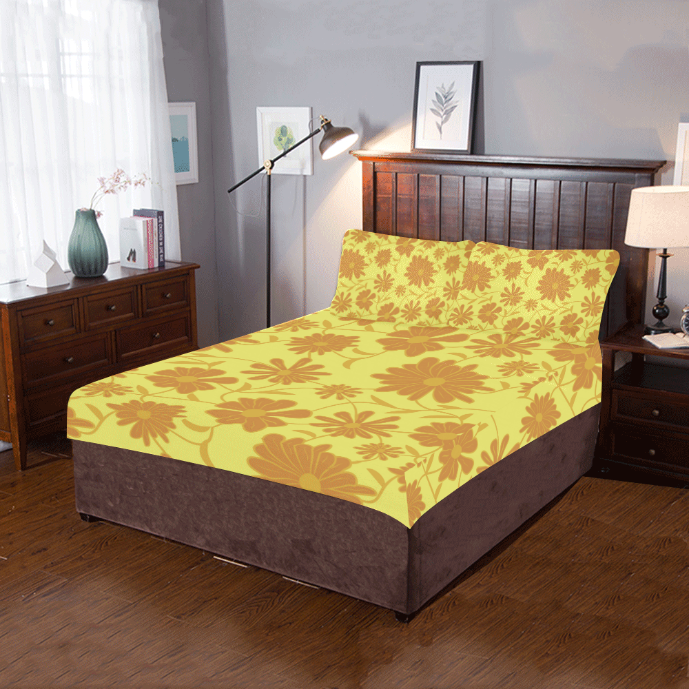 Orange daisy 3-Piece Bedding Set