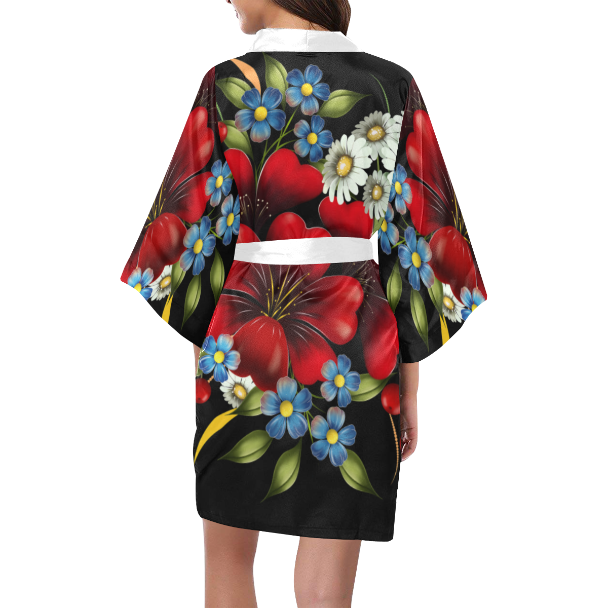 Bouquet Of Flowers Kimono Robe