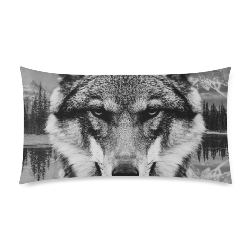 Wolf Animal Nature Custom Rectangle Pillow Case 20"x36" (one side)