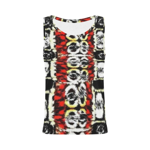 weird red and black design by FlipStylez Designs All Over Print Tank Top for Women (Model T43)