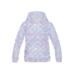 Mermaid Scales All Over Print Hoodie for Kid (USA Size) (Model H13)