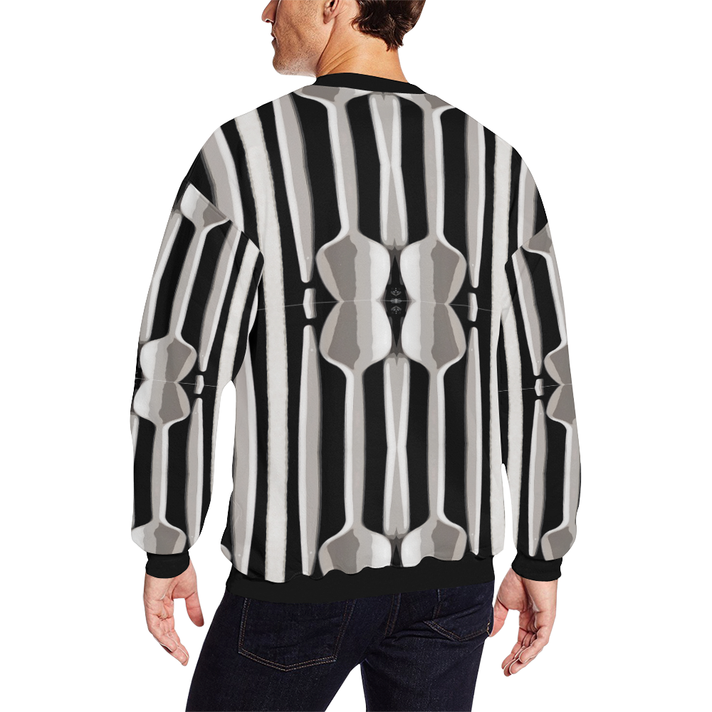 spoon mirroring 2 All Over Print Crewneck Sweatshirt for Men (Model H18)
