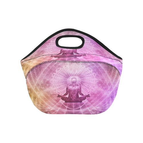 meditation spiritual yoga graphic art Neoprene Lunch Bag/Small (Model 1669)