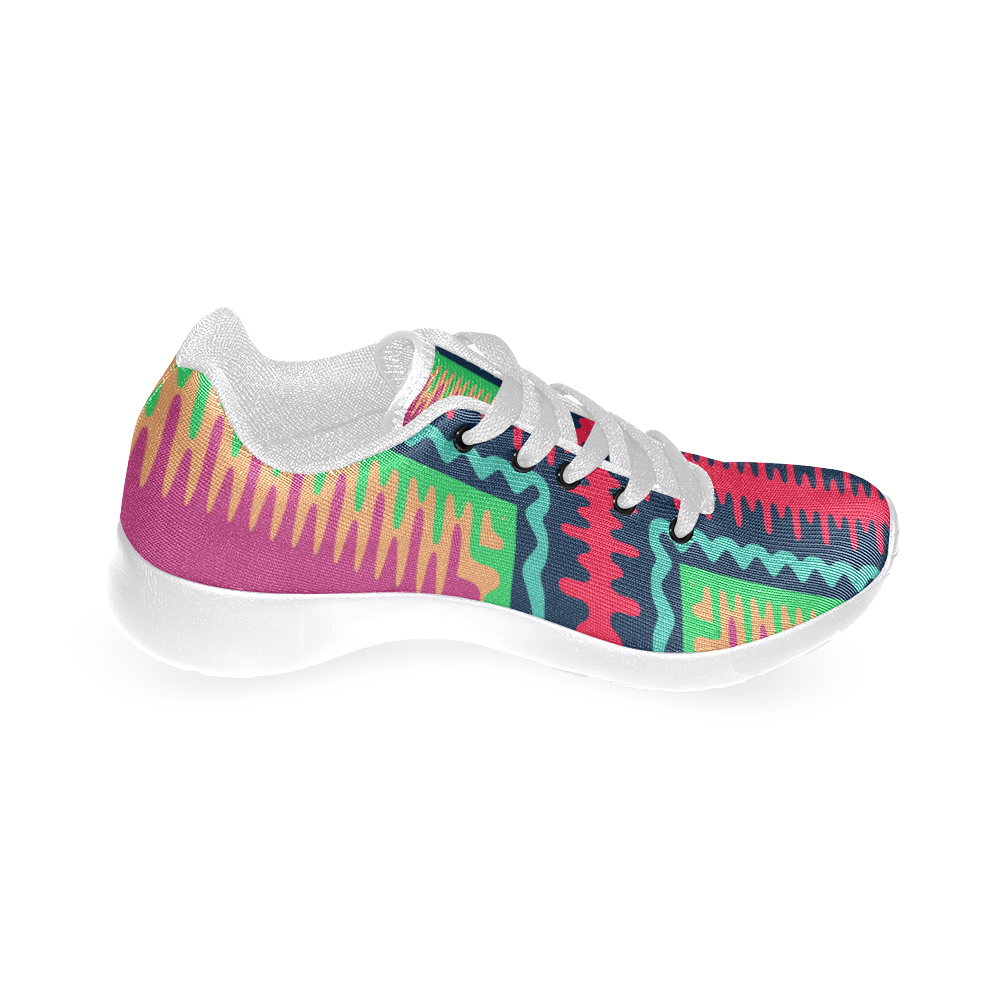 Waves in retro colors Women’s Running Shoes (Model 020)