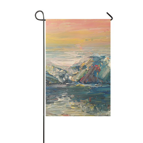 Mountains painting Garden Flag 12‘’x18‘’（Without Flagpole）