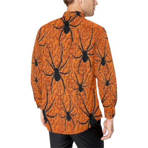 Spider by PopartLover Men's All Over Print Casual Dress Shirt (Model T61)