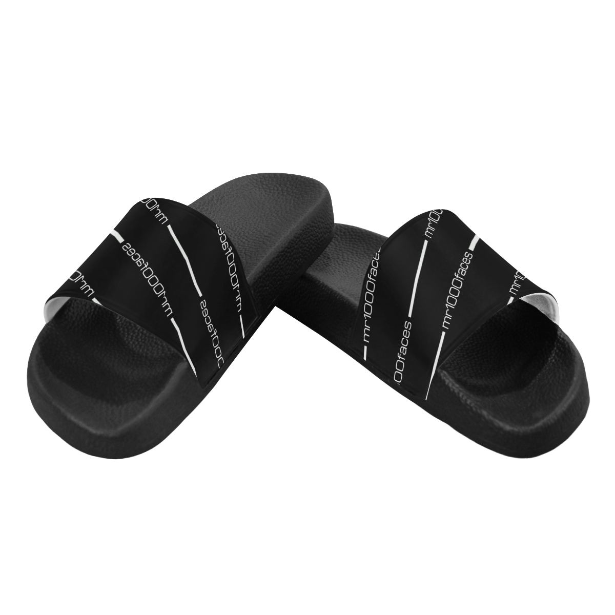 mr1000faces2 Men's Slide Sandals (Model 057)