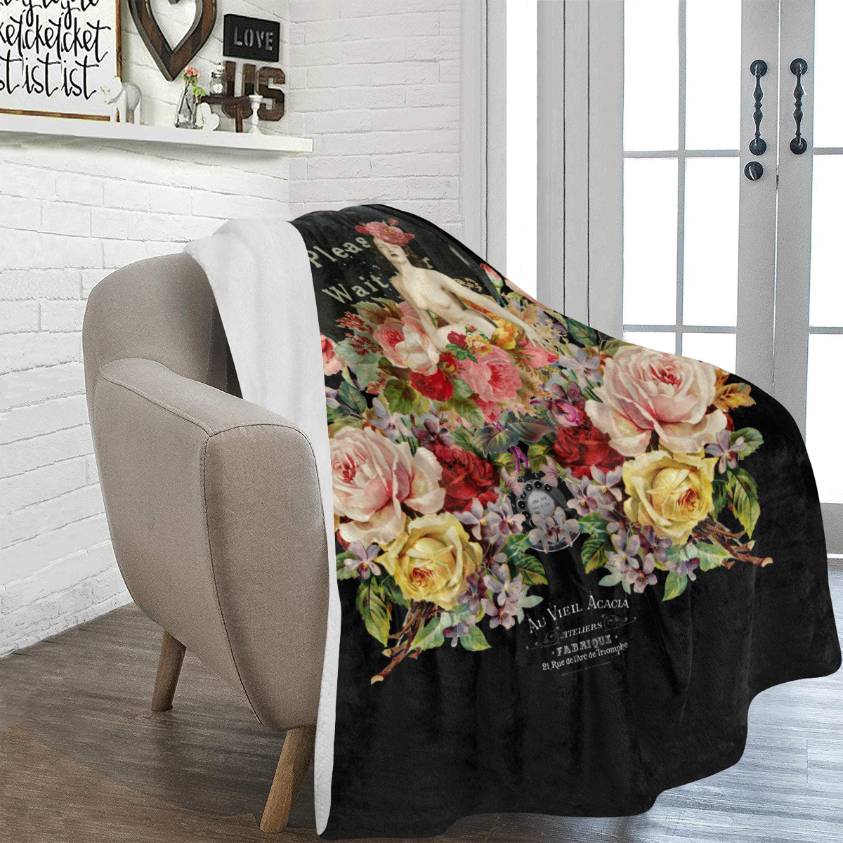 Nuit des Roses pour Elle Ultra-Soft Micro Fleece Blanket 60"x80"