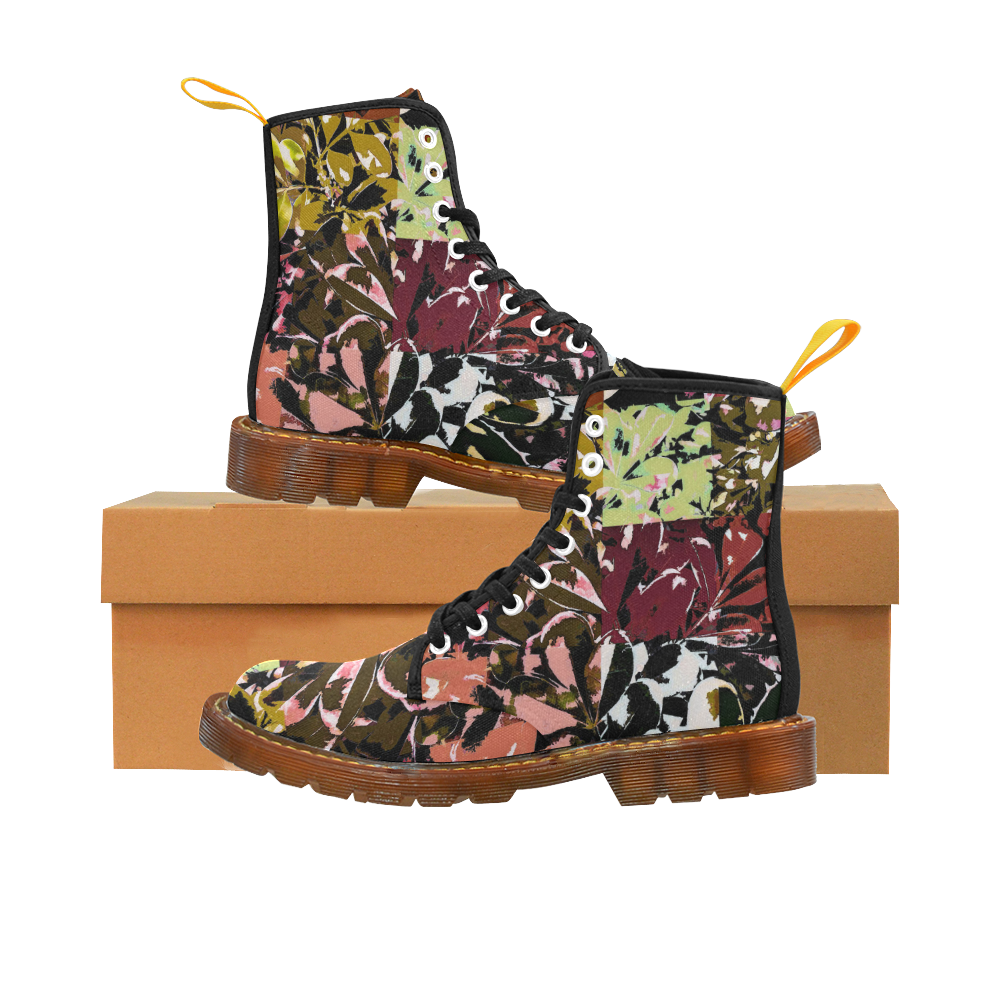 Foliage Patchwork #6 by Jera Nour Martin Boots For Women Model 1203H