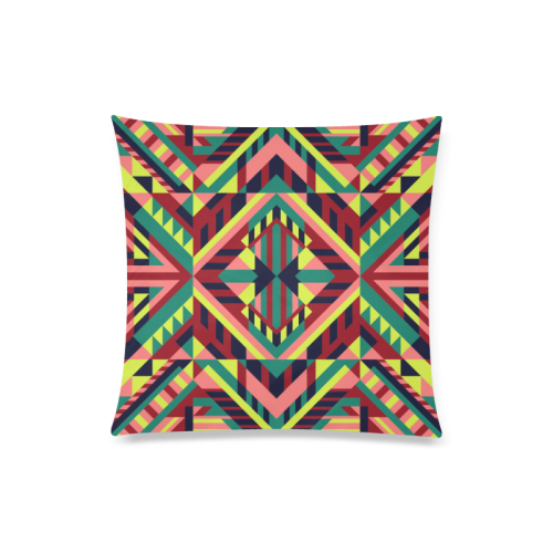 Modern Geometric Pattern Custom Zippered Pillow Case 20"x20"(Twin Sides)