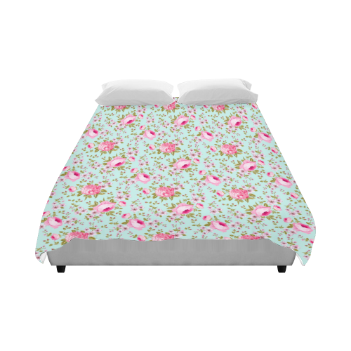 Peony Pattern Duvet Cover 86"x70" ( All-over-print)