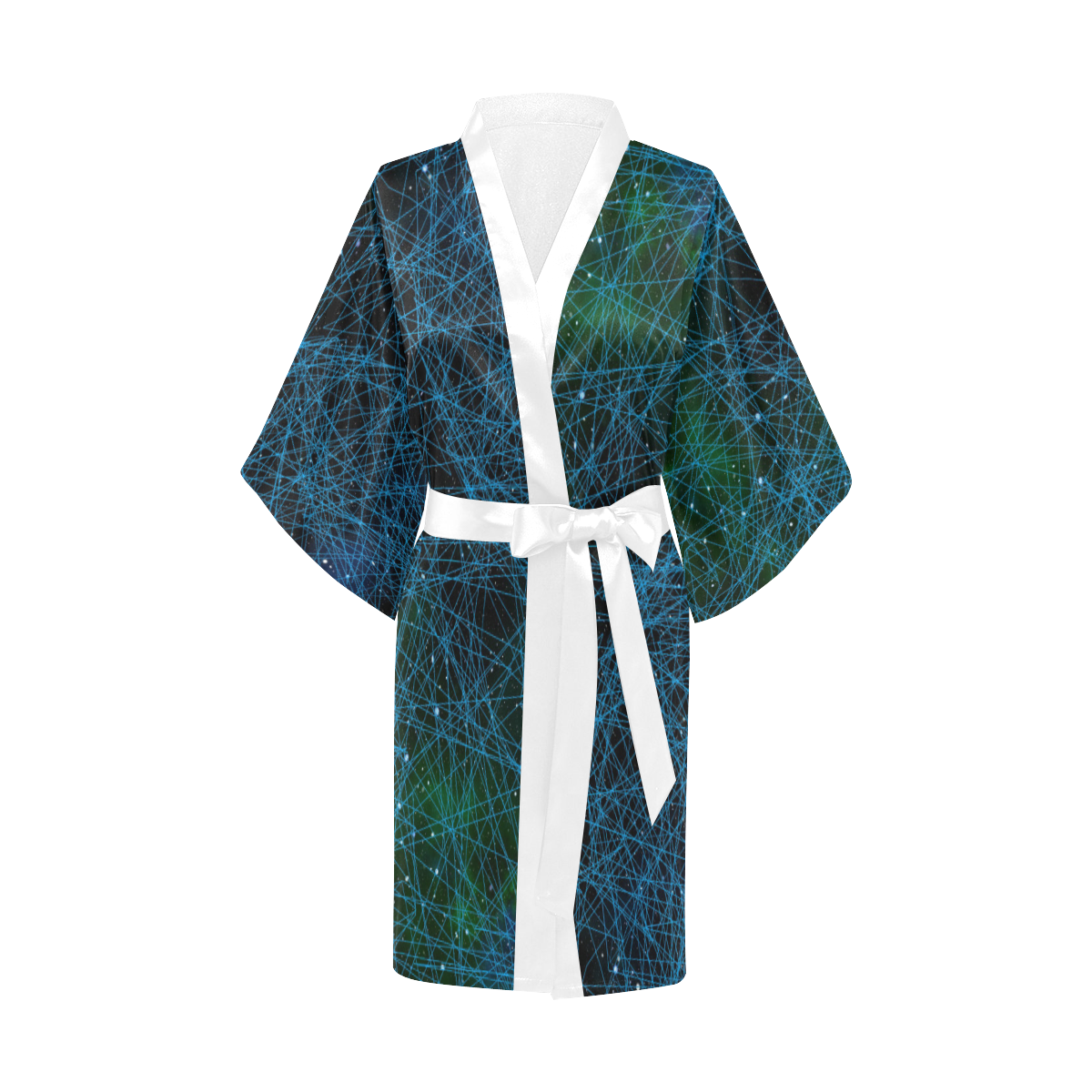 System Network Connection Kimono Robe