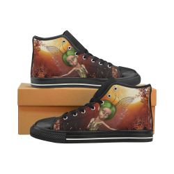 Cute little fairy High Top Canvas Shoes for Kid (Model 017)