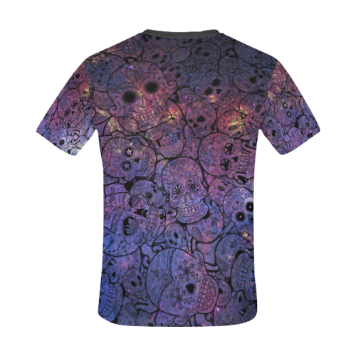 Cosmic Sugar Skulls All Over Print T-Shirt for Men/Large Size (USA Size) Model T40)