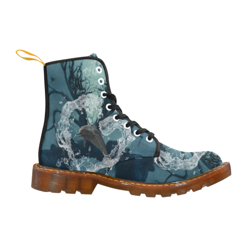 Dolphin jumping by a heart Martin Boots For Men Model 1203H