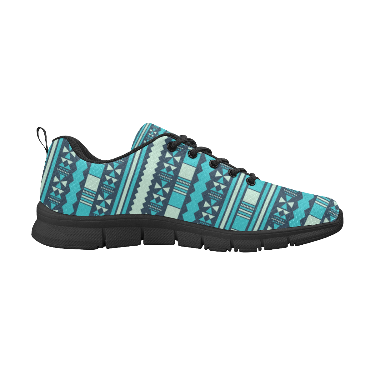 Blue Aztec Tribal Women's Breathable Running Shoes (Model 055)
