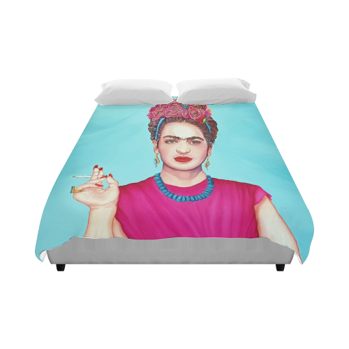 FRIDA IN THE PINK Duvet Cover 86"x70" ( All-over-print)