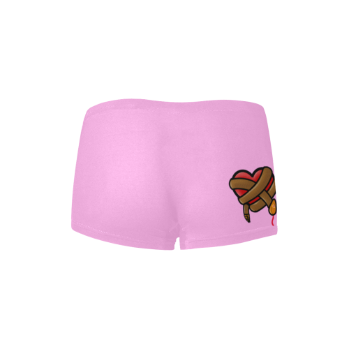 Women's Pink Fat Ma Bootyshorts Women's All Over Print Boyshort Panties (Model L31)