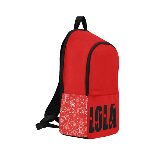 Lola heart background vector Fabric Backpack for Adult (Model 1659)