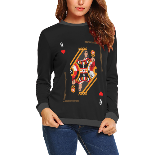 Queen JacksonsRunaway All Over Print Crewneck Sweatshirt for Women (Model H18)