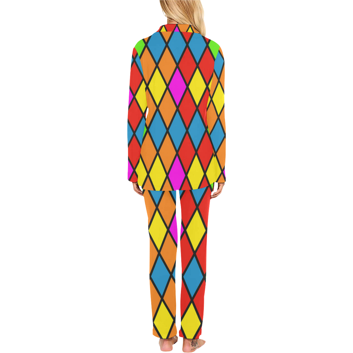 harlequin 1b Women's Long Pajama Set