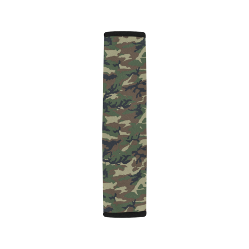 Woodland Forest Green Camouflage Car Seat Belt Cover 7''x10''