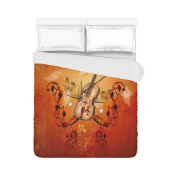 Music, violin with dove Duvet Cover 86"x70" ( All-over-print)