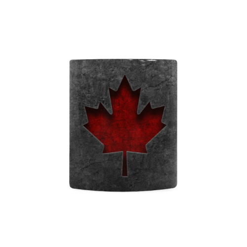 Canadian Flag Stone Texture Custom White Mug (11OZ)