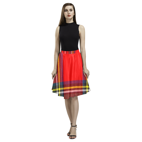 STEWART ROYAL MODERN HEAVY WEIGHT TARTAN Melete Pleated Midi Skirt (Model D15)