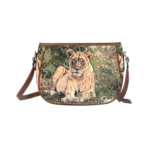 Lioness Of Love Saddle Bag/Small (Model 1649) Full Customization