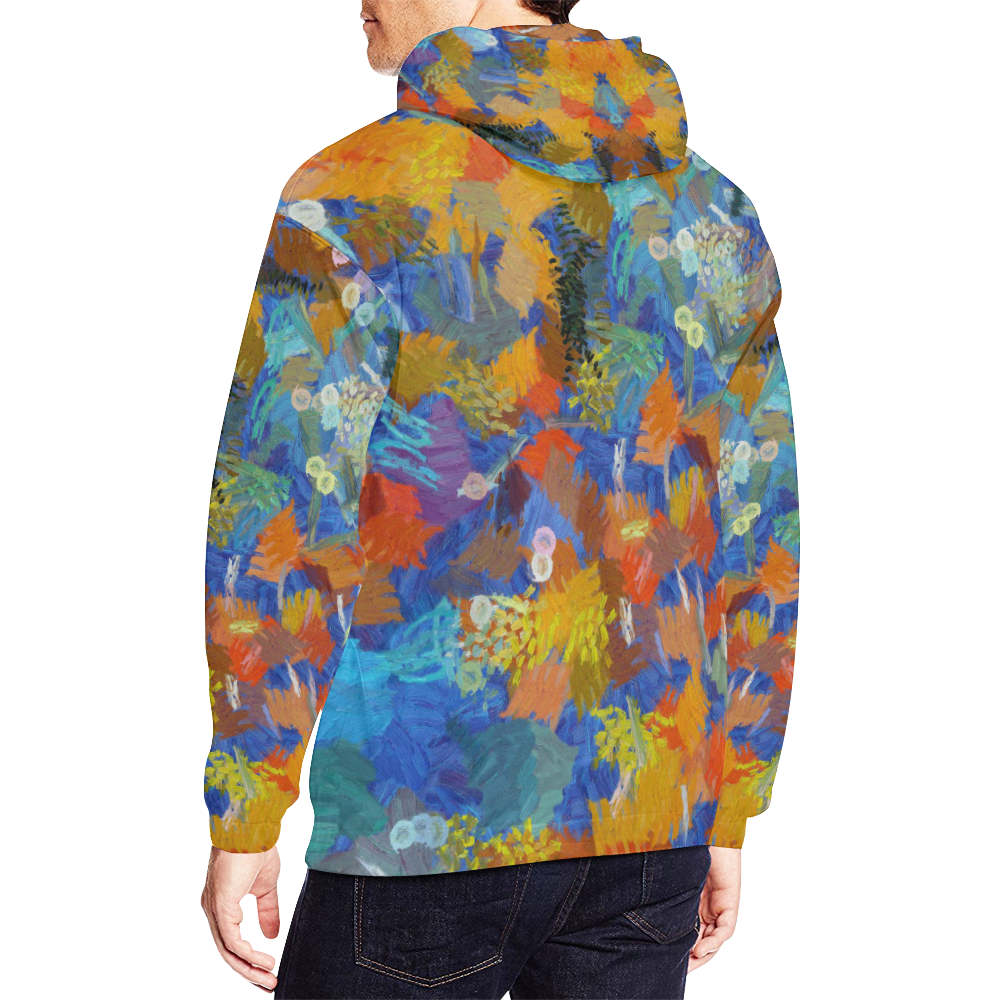 Colorful paint strokes All Over Print Hoodie for Men (USA Size) (Model H13)