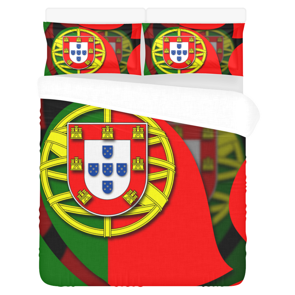 The Flag of Portugal 3-Piece Bedding Set