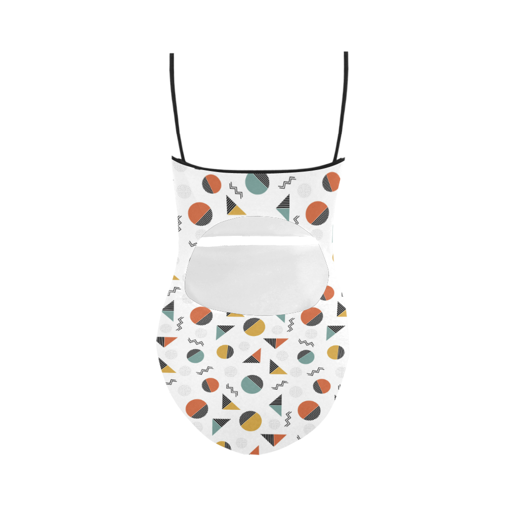 Geo Cutting Shapes Strap Swimsuit ( Model S05)