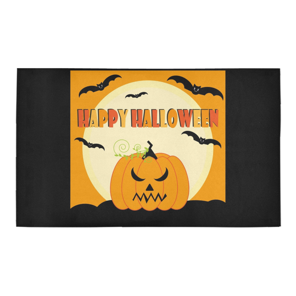 Happy Halloween Jack-O-Lantern Azalea Doormat 30" x 18" (Sponge Material)