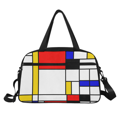Bauhouse Composition Mondrian Style Fitness Handbag (Model 1671)