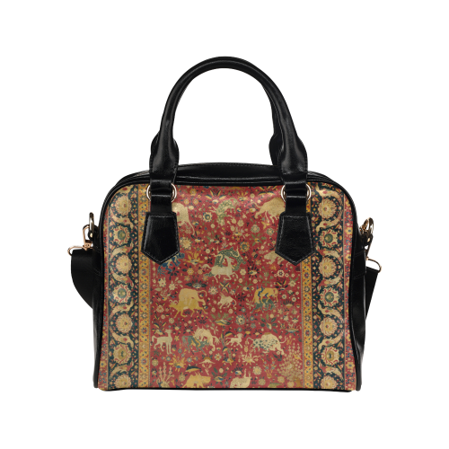 Vintage Persian Animal Rug Shoulder Handbag (Model 1634)