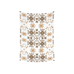Ethnic folk ornament Cotton Linen Wall Tapestry 40"x 60"